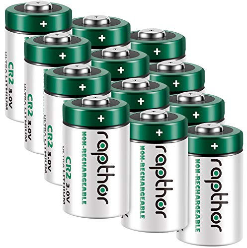 Rapthor 12er-Pack CR2 3V Lithium Batterien CR15H270 | Nicht wiederaufladbare CR2-Batterien mit PTC-Schutz für Taschenlampen, Digitalkameras, Spielzeug und Alarmsysteme