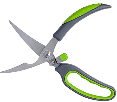 PETA Easi-Grip Multi-Function Kitchen Scissors, Serrated Blade with Self Opening Ergonomic Handle, Scissors for Home and Kitchen Use, Ergonomic Scissors for Cutting Packets and Food PKS-2