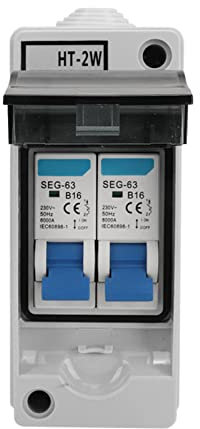 Miniature Circuit Breaker 2 Way MCB Switch Waterproof Distribution Box Home Earth Leakage Circuit Breaker 230V for Outdoor