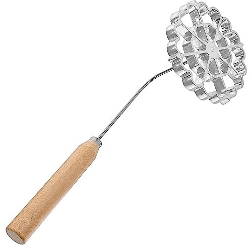 PRETYZOOM Rosette Timbale Waffel-Backformen Aus Aluminium Mit Holzgriff Blumenförmige Hausgemachte Schwedische Form Kuchendruckform Bratform Für Rosette-Bunuelos-Kekse