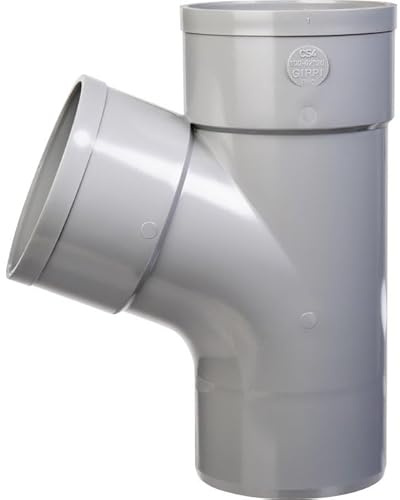 Culotte PVC gris 67 degrés30 - Diamètre 100 mm - Double emboîture - Girpi | Culotte PVC gris 67 degrés30 - Diamètre 100 mm - Double emboîture - Girpi