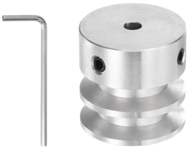 QUARKZMAN V-Typ Riemenscheibe Keilriemenscheibe 5mm Bohrung 30mm Außendurchmesser Einzelrille Aluminiumlegierung für 6mm PU Rundriemen Motorwelle Bohrmaschine mit Installationen