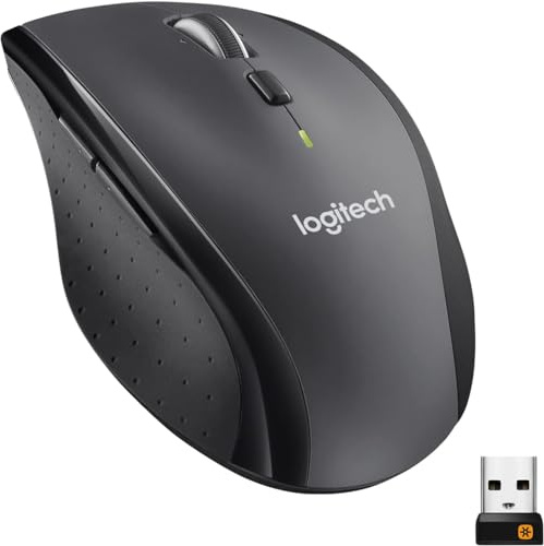 Logitech M705 Marathon Wireless Mouse, 2.4 GHz USB Unifying Receiver, Grey