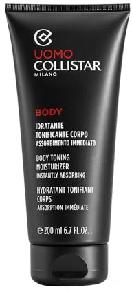 Collistar Crema Uomo Idratante Tonificante Corpo, Crema-Gel Fresca, Idratante e Rinfrescante, Effetto Tonificante, Assorbimento Immediato, Finish Asciutto, 200 ml