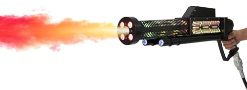 Machine a Brouillard 50W avec Tubes Lumineux Led Porté à Main Jet de Co2 Pistolet Machine à Fuméemachine à Fumée Co2 pour Concerts, Représentations Scéniques, Bars, Boîtes de Nuit