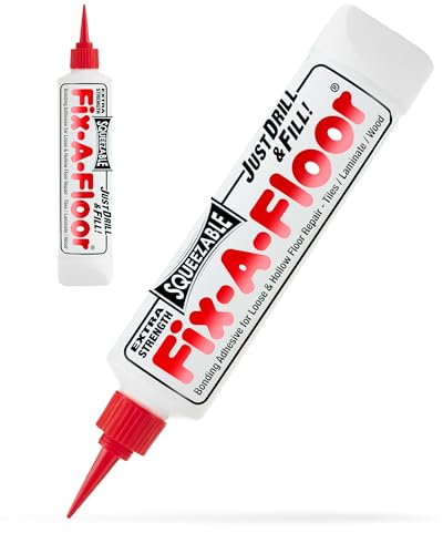 Fix A Floor Extra Strength Floor Tile Adhesive Squeezable 300ml Tube – 2-Pack Vinyl Floor Adhesive for Hollow Spots, Laminate, Creaking Wood & More – Versatile Injector Solution | 300ml Tube – 2-Pack Vinyl Floor Adhesive for Laminate, Creaking Wood & More – Versatile Injector Solution