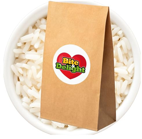 Bite & Delight 5kg Weißer Reis Natural Rice ohne Verunreinigungen Reine Kohlenhydratquelle Basis für Reisgerichte Reissalate Hauptgerichten Süßspeisen