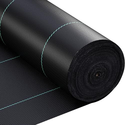 VELPAX 2m x 50m Heavy Duty Weed Control Fabric,Ground cover Membrane,UV stabilised Weed Barrier Fabric for Landscaping Driveway Gravel Artificial Grass Lawn Underlay Woven Roll Ground Cover