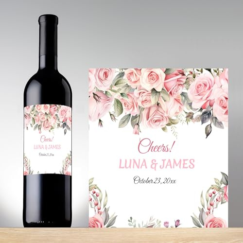 Etichette per bottiglie di vino personalizzate per idee regalo per feste, etichette per vino personalizzate impermeabili per decorazioni per feste di pensionamento/fidanzamento, etichette per vino di