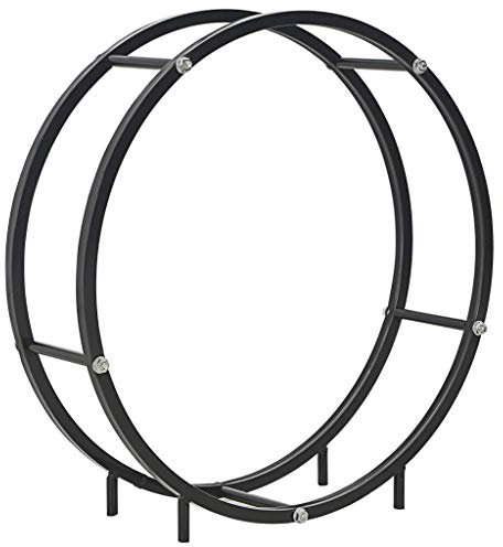 LXWKAI Brennholzregal Schwarz 70x20x70 cm Stahl, Holzlager und Brennholzregal zur Lagerung von Gartenholz und zum Trocknen und Würzen von Holz