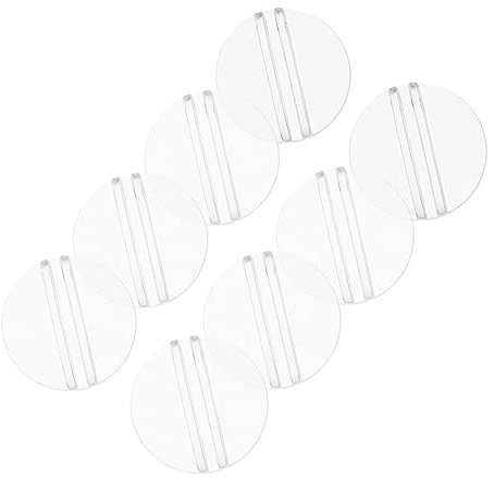 SHOWERORO Visitenkartenhalter Rund 24 x 10mm Kunststoff Transparent 50 Stück Tischkartenhalter Büro Schreibtisch Visitenkarten Organizer