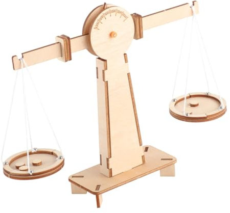 MOLUCKFU Waage-Spielzeug Aus Holz Für Junge Mädchen Lernspielzeug Mit Messfunktion Balance Spielzeug Mit Glatter Oberfläche DIY Waagschale Für Praktische Fähigkeiten