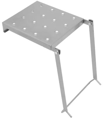 Hemobllo Heavy Duty Iron Ladder Platform Attachment Multi-use Folding Ladder Storage Rack Organising Tool Tray