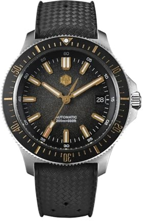 San Martin 40 mm Original Design Fruit Series Taucheruhr NH35 automatische mechanische Herrenuhren, wasserdicht, 200 m, leuchtend, SN0118, Schwarz Fkm, Sportlich