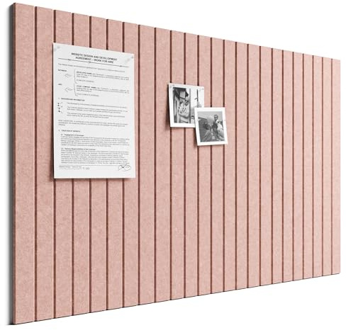 Bumusty Große Filz Pinnwand 90 x 60 cm, 6er-Pack, Rosa | Pinnwand Modern Korktafel-Alternative mit 30 Klebepads, Visionboard, Fotowand & Memoboard für Büro, Kinderzimmer & Schule