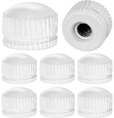 M METERXITY Juego De 8 Tuercas Con Rosca Y Tapa Tapones Tuerca Blanco Mate | Para Tornillos M4x11mm, Estriada, Para Luminarias, Para Reemplazo De Cubierta De Luz De Techo/Partes