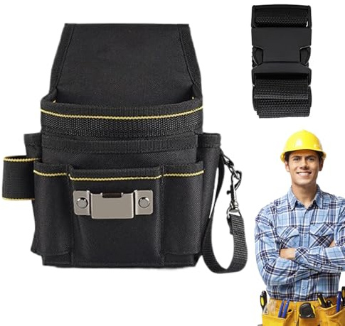 Weqizuerqi Belt Tool Bag - Lightweight Tool Belt Ergonomic Tear-Resistant Quick Removable Hip Holder for Electricians Construction Nail Work