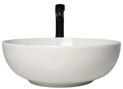 HADECOLL Lavabo À Poser Moderne Et Simple, Lavabo Rond, Lavabo De Salle De Bain, Lavabo À Poser, Toilettes pour Centre Commercial, Lavabo en Céramique, Meuble De Salle De Bain