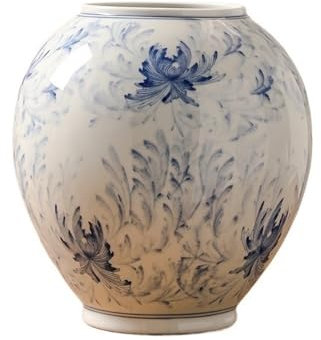 lskdnrufh Bassin en céramique Bleu orchidée de Grand Calibre en Porcelaine Blanche de Luxe rétro Chinois