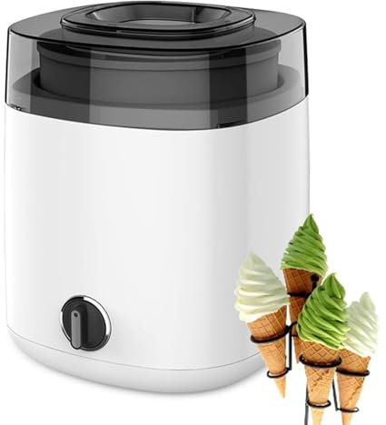 Macchina per Gelato Soft Serve – Mini Macchina Automatica da 1,8L per Dolci per Uso Domestico – Funzionamento Facile con Un Solo Pulsante, per Yogurt Gelato E Dessert alla Frutta