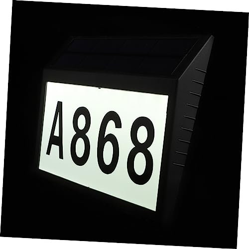HYTROVE 1pc Durable Solar House Number Lamp LED Doorplate Light for Outdoor Use Energy Saving Solar Light for Outside for Nighttime Visibility