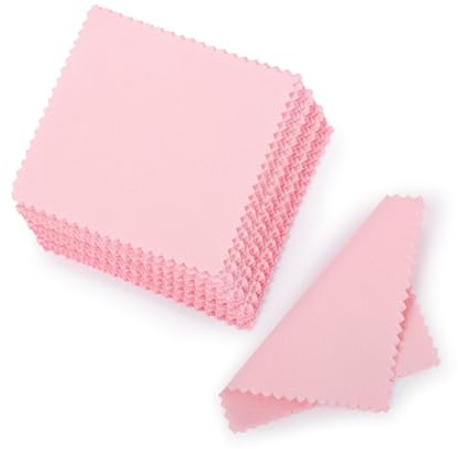 10 paños de limpieza color, suaves y limpios, for herramientas plata oro (gris)(Rose Red)