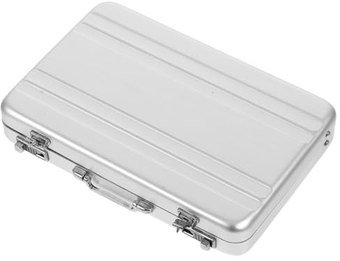 VILLFUL Aluminium Visitenkartenbox Mini Safe Box Form Business Card Holder Tragbar Robust Leicht Kompakt für Büro und Reisen