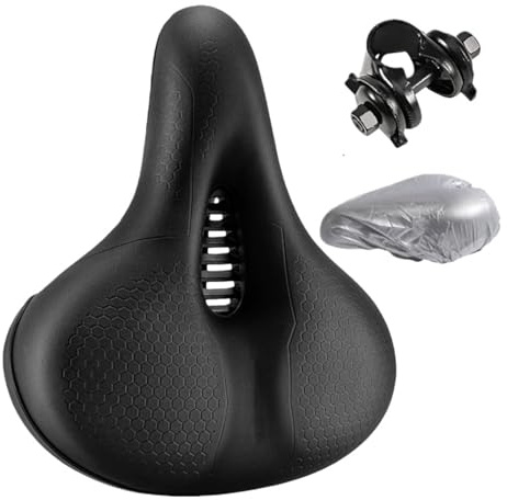 SelleNuage Confort Sport，Selle de vélo Ergonomique Large pour Homme et Femme siège vélo Respirant et amortissant en Mousse à mémoire de Forme étanche et Confortable