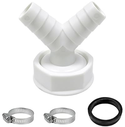 Waschmaschinenanschluss Y-Adapter DN40 1 1/2 Zoll, Waschmaschine Abfluss Adapter für Siphon Waschmaschine, robuster Waschmaschinen Anschluss Abfluss für Doppelanschluss Geschirrspüler