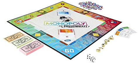 Monopoly for Millenials Brettspiel für Kinder ab 8 Jahren