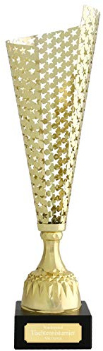 Wanderpokal VITRE Pokal auch mit Gravur gold aus Metall 40 cm
