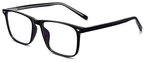 ANRRI Blue Light Blocking Glasses Anti Glare Blue Ray Nerd Eyeglasses Frame Anti Eyestrain Computer Gaming Glasses, Men Women