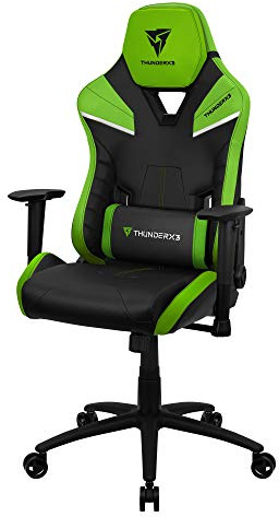 ThunderX3 TC5BG, Ergonomischer Gaming-Stuhl, Abnehmbare Kissen, Air Tech, Grün