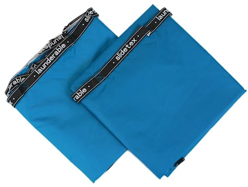 Pack of Two Large Re-usable Flat Hospital Bed Slide Sheets | 140cm x 200cm | Slide Sheets with Handles | Patient Handling