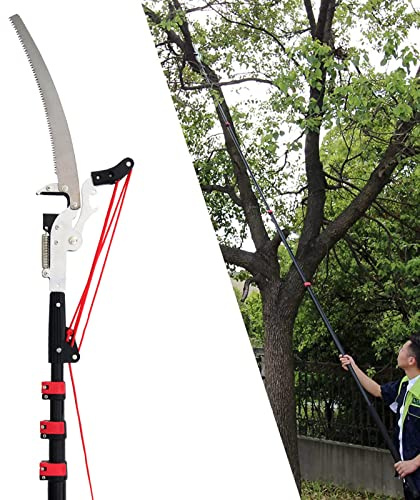ATRNA Telescopic Pole Saw, Telescopic Tree Pruner Pole, Extendable Telescopic Landscaping Pole Saw Telescopic Branch Saw-18FT