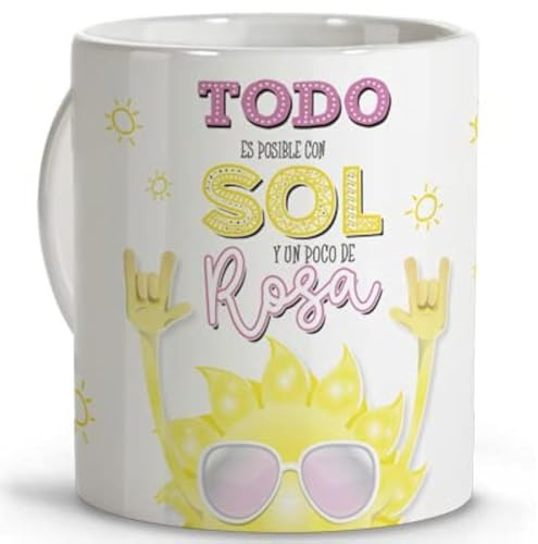 LolaPix Tazas Desayuno Originales. Taza Ceramica 330 ml. Regalos con Frases. Tazas con Mensajes.