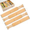 Schubladentrenner Verstellbar Schubladenteiler Schubladen Trennsystem Bambus Schubladen Ordnungssystem Küche Schubladen Trenner Gefedert für Küche Badezimmer Schlafzimmer Kommode 4er-Set 32,5-43cm
