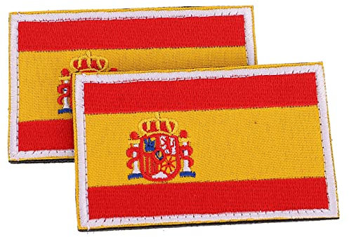 SEWACC 2stücke Länderflaggen Aufkleber Gestickte Nationalflaggen-applikationen Selbstklebende Stoffaufnäher Für Kleidung Und Rucksäcke Reißfeste Polyester-aufnäher Waschbar Nach Anbringun