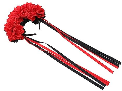 Beavorty Halloween-blumenkranz Für Haar Realistischer Haarschmuck Mit Blumengirlande Stirnband Für Cosplay Und Partys Blumiger Haarreif Für Festtagsmode