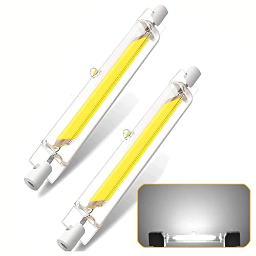 FDHVCB R7S LED 118MM Dimmbar, 20W Lampen Kaltweiß 6000K 2000LM, R7S Glühbirne Ersatz für 200W Halogenlampen, LED Stab 360° Strahlbeleuchtung, Ohne Flackern, 220-240V, 2Pcs