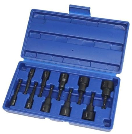 US PRO Tools 10pc 1/4 Hex Dr Magnetic Impact Nut Driver Set Metric 7165