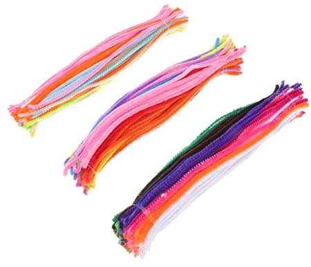 NUOBESTY Juguete de Varillas de Torsión DIY Coloridas 300 Piezas para Niños | Alambre de Hierro y Felpa, Manualidades para Aula, Actividades Creativas y Decoraciones Variadas