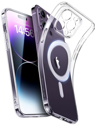 ESR für iPhone 14 Pro Hülle, klares Silikon Case mit MagSafe, stoßfeste dünne Abdeckung, vergilbungsbeständige dünne transparente TPU-Handyhülle, Zero Serie, Klar