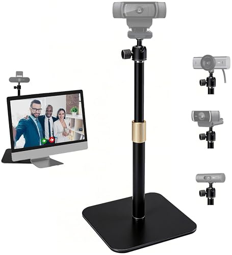 AYIZON Tabletop Webcam Stand,Telescoping Webcam Holder Mount for Logitech Webcam C920 C930 C922 StreamCam C925e C615 Brio 4K Webcams