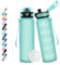 HoneyHolly Botella Agua, 500ml Deportiva, Botella Agua Niños, Prueba de Fugas, Botella Agua Gimnasio, Marcador de Tiempo, Cantimplora, Botella Gym, para Fitness Oficina Escuela Yoga