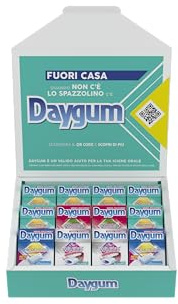 Daygum Box Igiene Orale Fuori Casa, Chewing Gum, Kit con 12 astucci di Gomme da Masticare, per l'igiene orale anche fuori casa