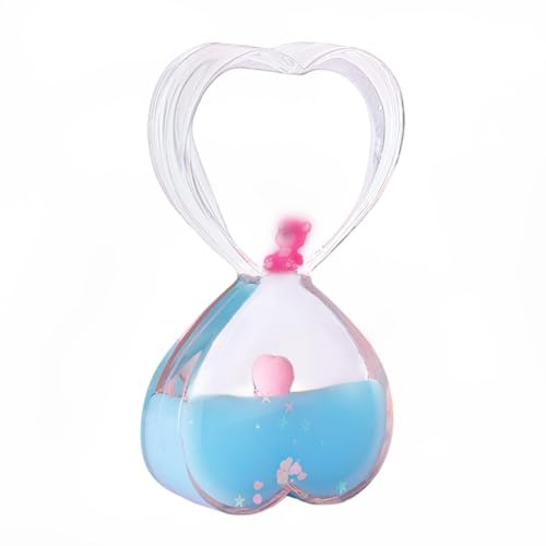 Tropfen Sanduhr Flüssig Bewegung Bubble Liquid Motion Bubble Timer Sanduhr Dekompressionsölleck Schreibtisch Spielzeug Geschenk for Kinder, Erwachsene (Blau)