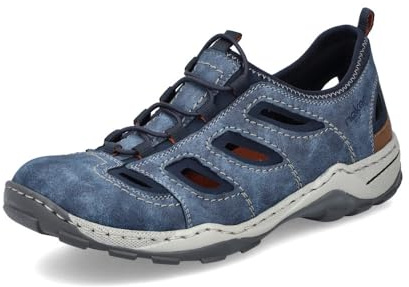 Rieker lågtopp sneakers 08065, herr halvskor, Blå 17, 47 EU