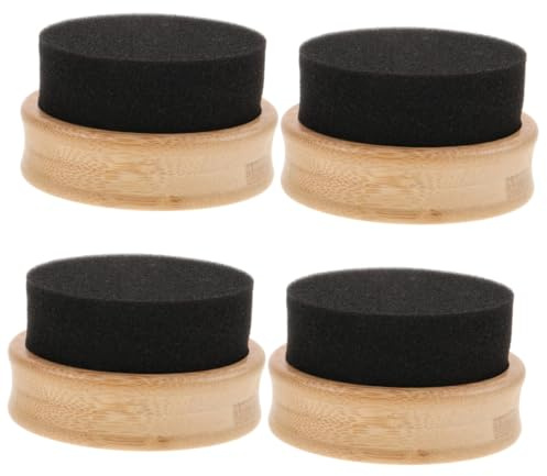 Alipis 4pcs Wooden Sponge Brush for Cutting Board Oil and Wax Kitchen Utensil Oil Applicator for Wood Cutting Board Maintenance