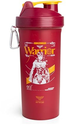 Smartshake Bottiglia shaker per proteine per miscele di proteine, 935,5 g, tazze shaker per frullati proteici, bottiglia shaker per proteine, shaker senza BPA, Wonder Women